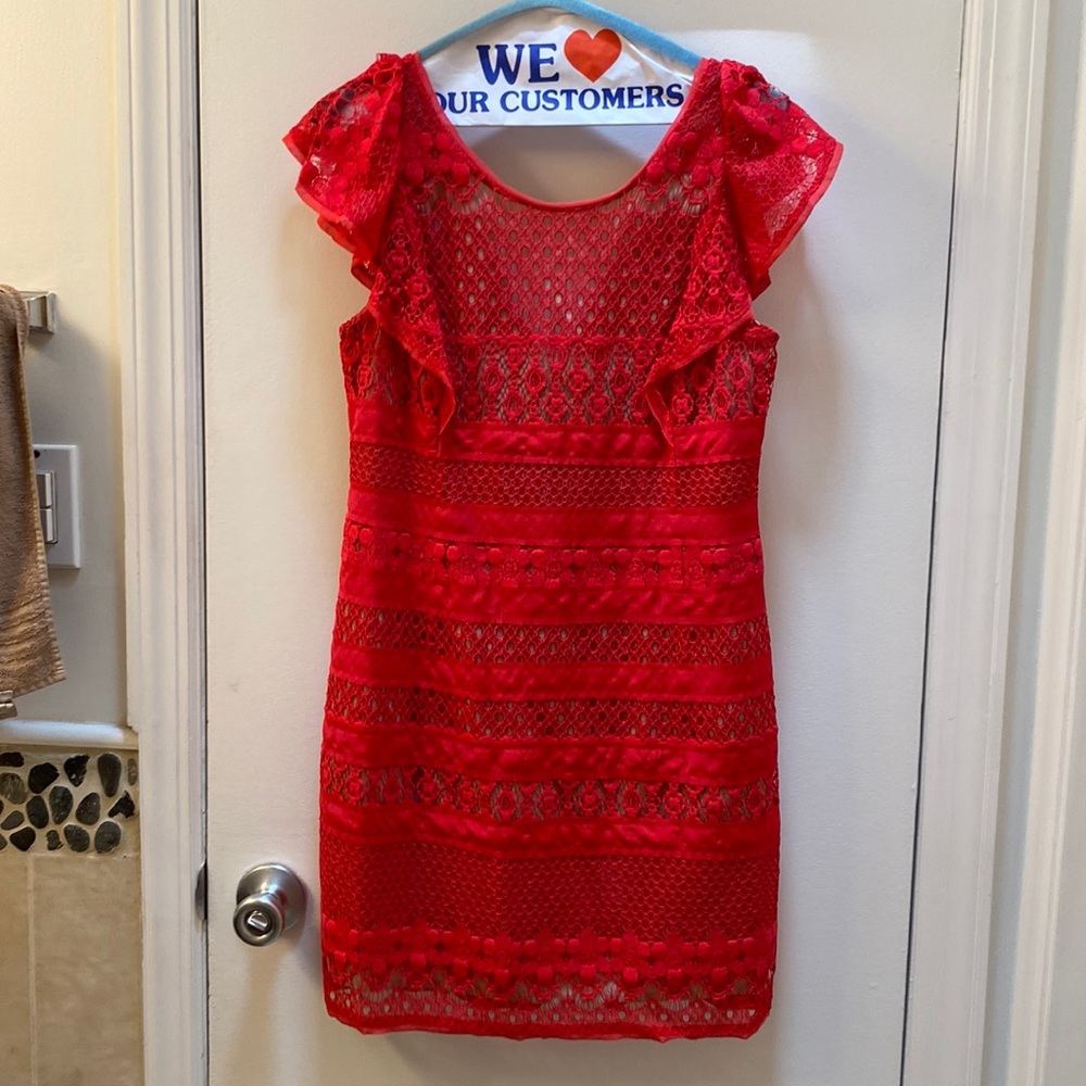 BCBG red cocktail dress